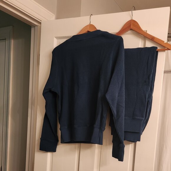 Pact Matching Set - Teal, Waffle Knit Organic Cotton Set - Size L - Picture 2 of 10